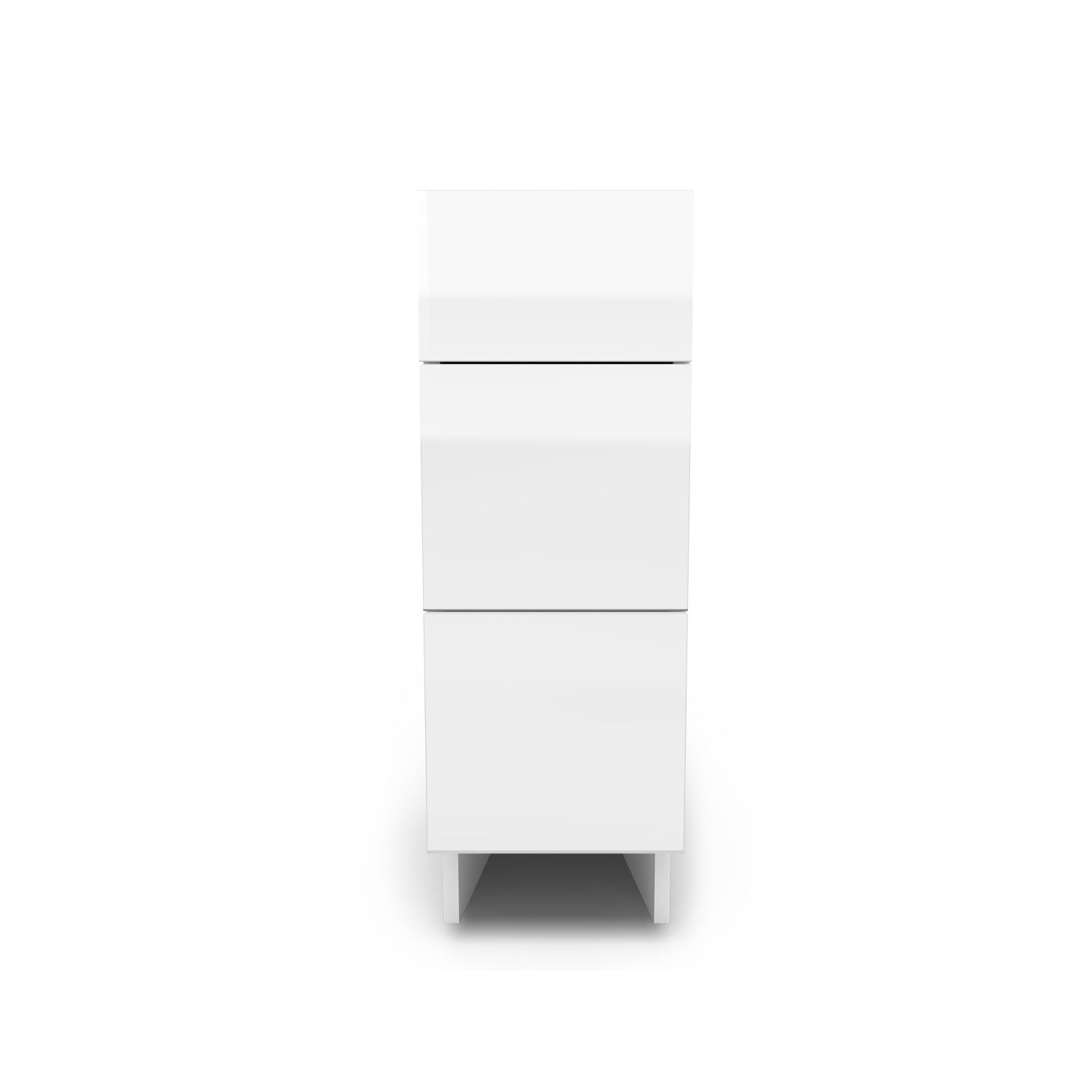 Meuble de cuisine bas - 3 tiroirs fini lustré