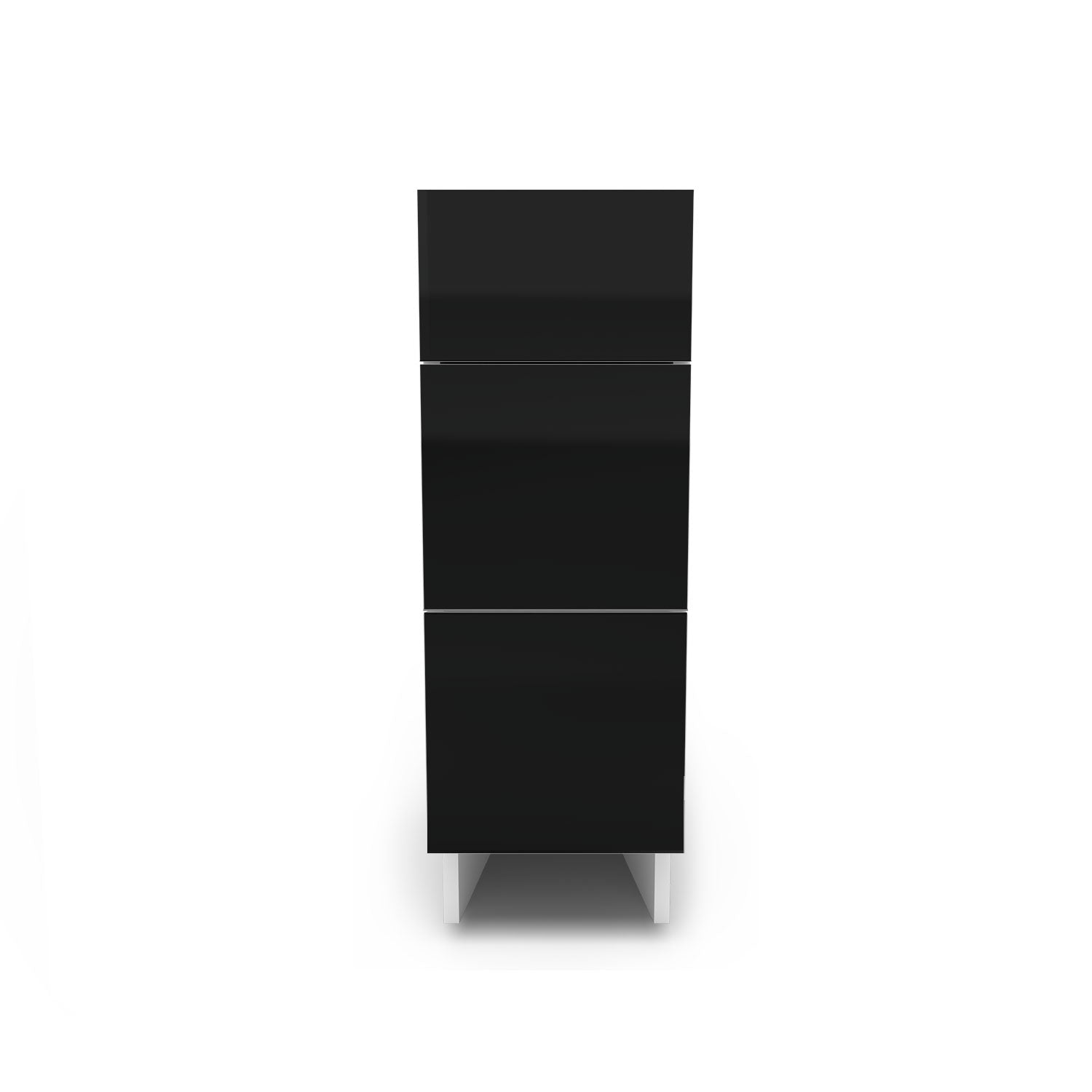 Meuble de cuisine bas - 3 tiroirs fini lustré
