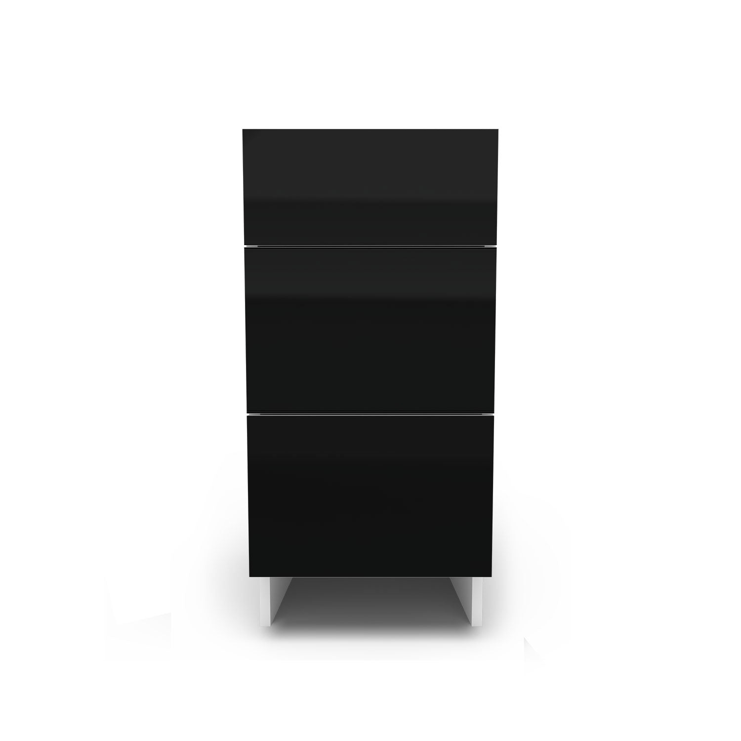 Meuble de cuisine bas - 3 tiroirs fini lustré