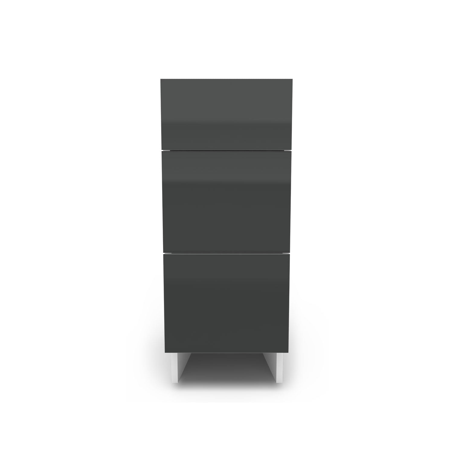 Meuble de cuisine bas - 3 tiroirs fini lustré