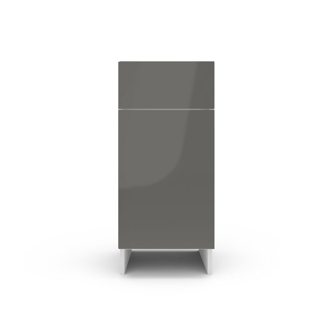 Meubles de cuisine bas - Poubelle fini lustré