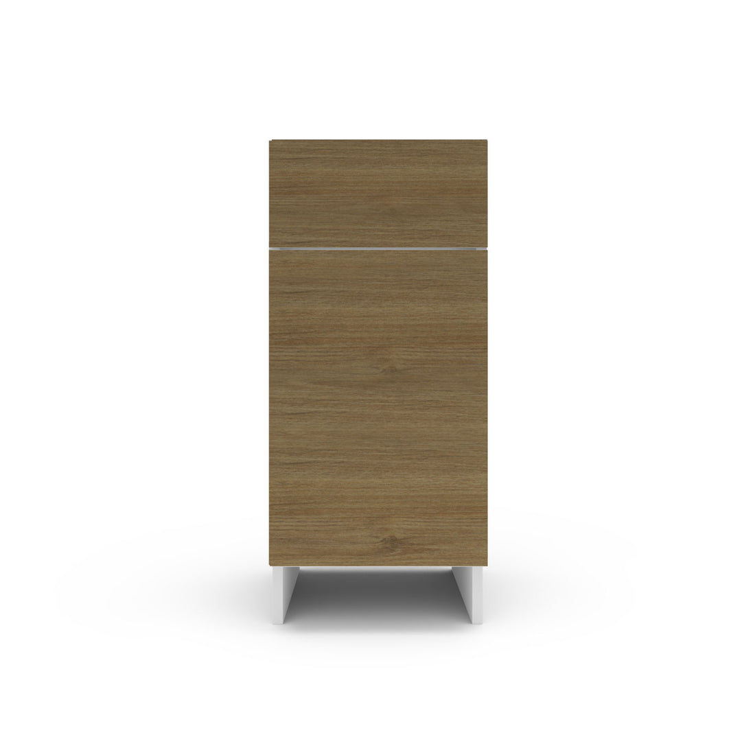 Meubles de cuisine bas - Poubelle fini bois