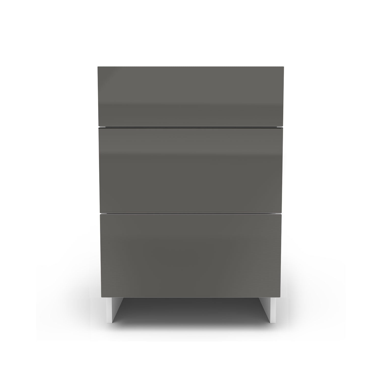 Meuble de cuisine bas - 3 tiroirs fini lustré