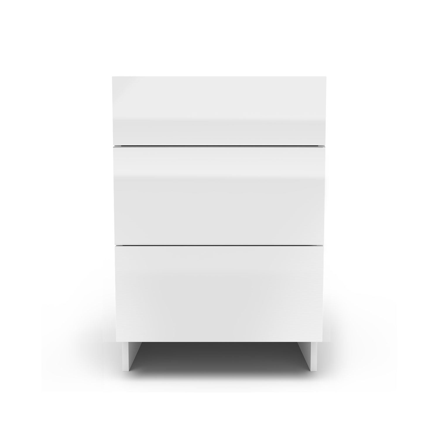 Meuble de cuisine bas - 3 tiroirs fini lustré