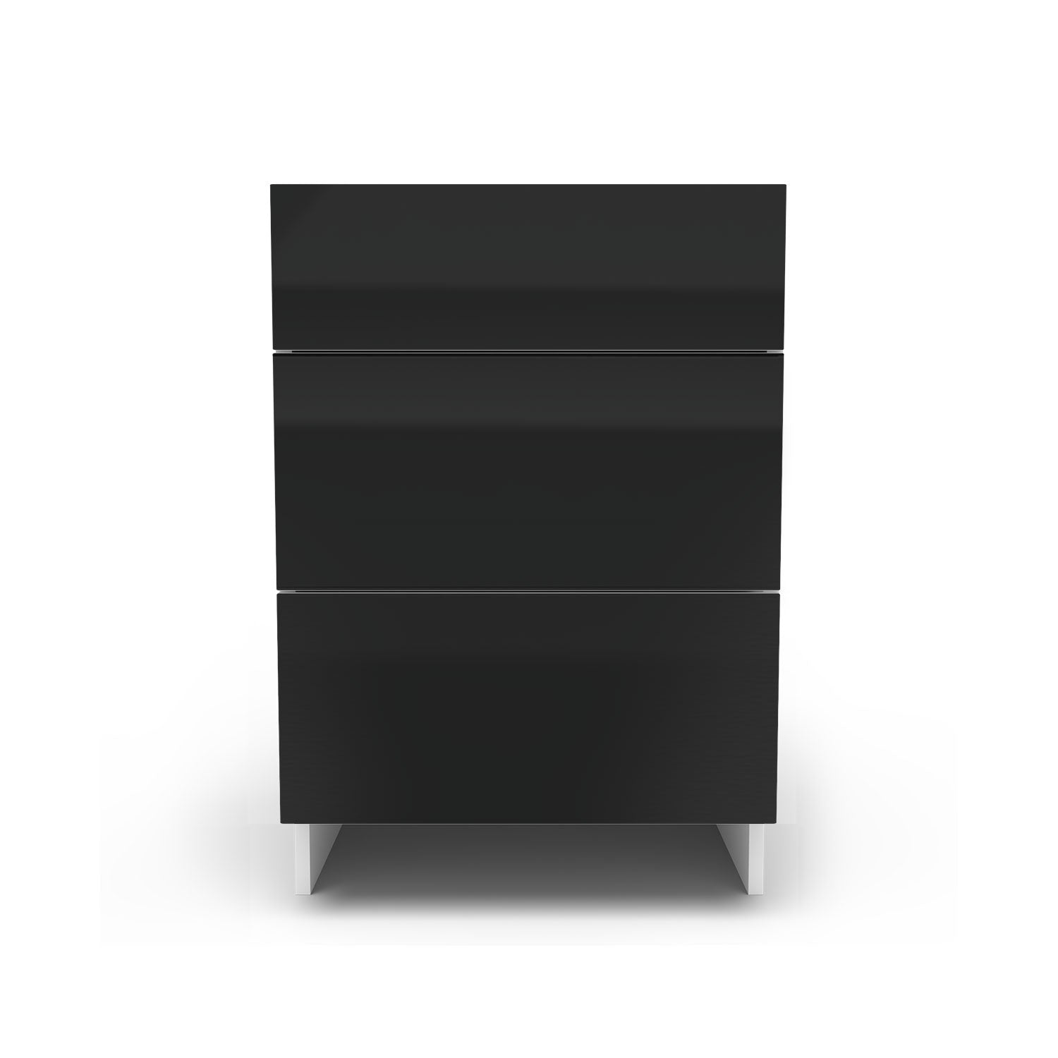 Meuble de cuisine bas - 3 tiroirs fini lustré