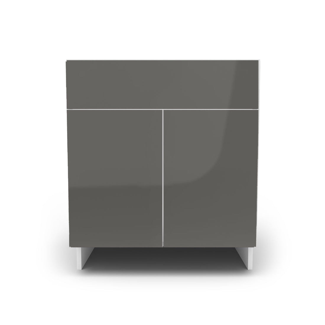 Meubles de cuisine bas - Évier fini lustré