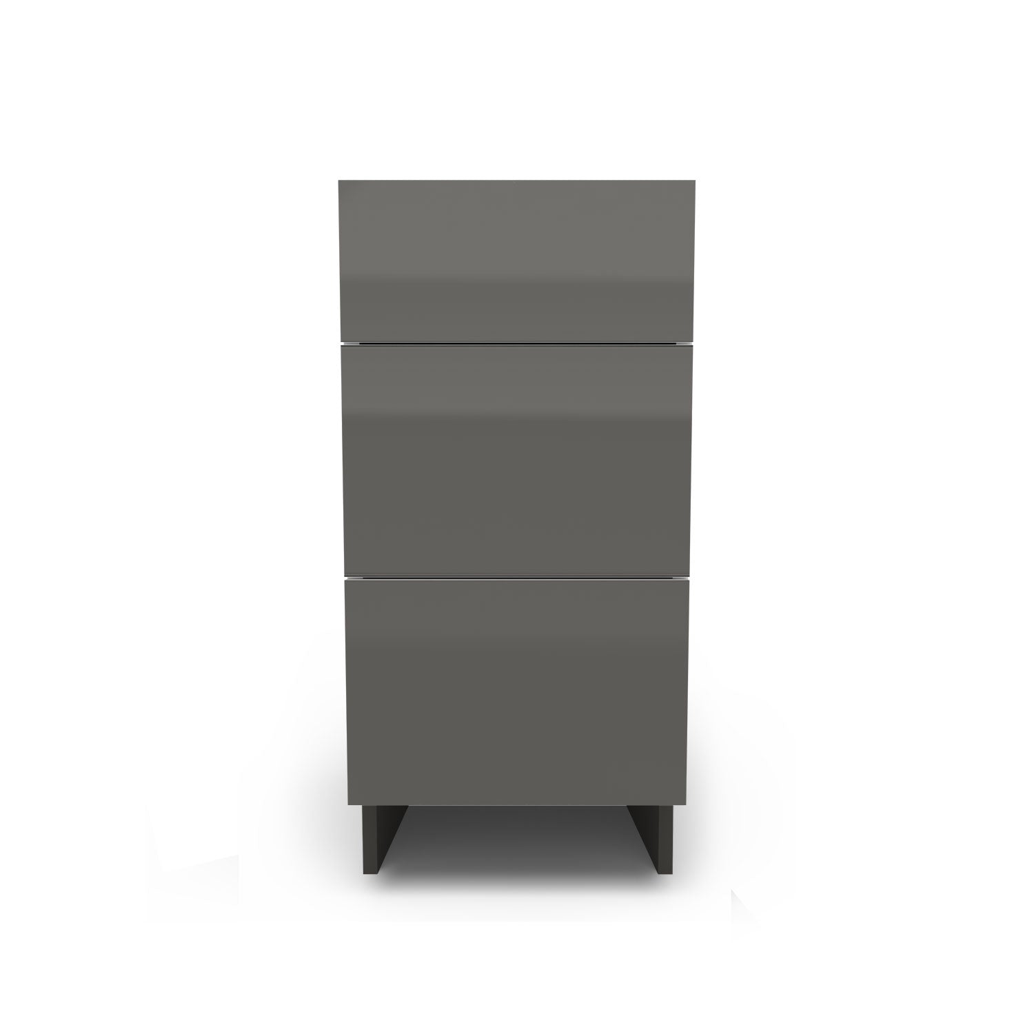 Meuble de cuisine bas - 3 tiroirs fini lustré