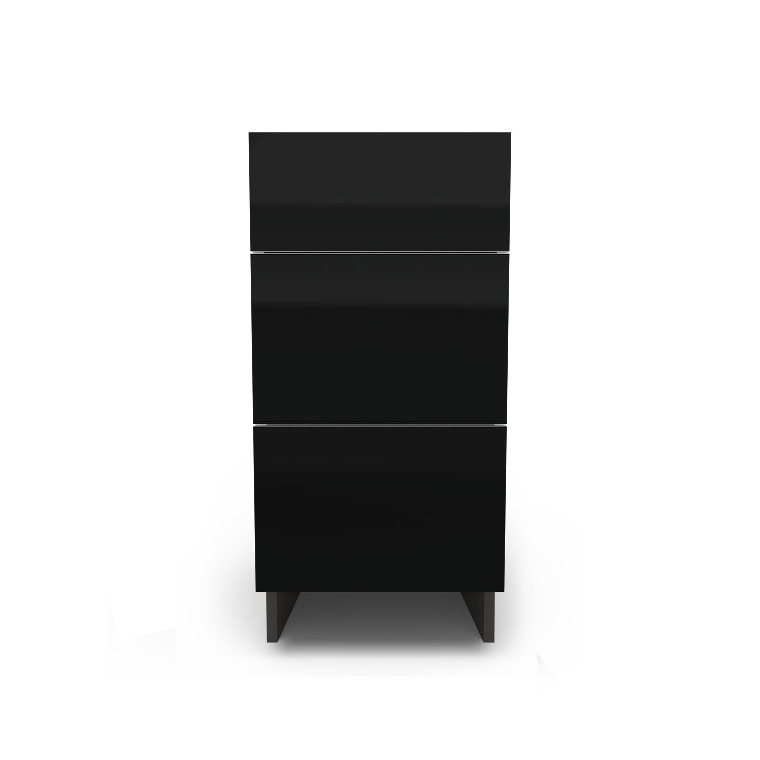 Meuble de cuisine bas - 3 tiroirs fini lustré