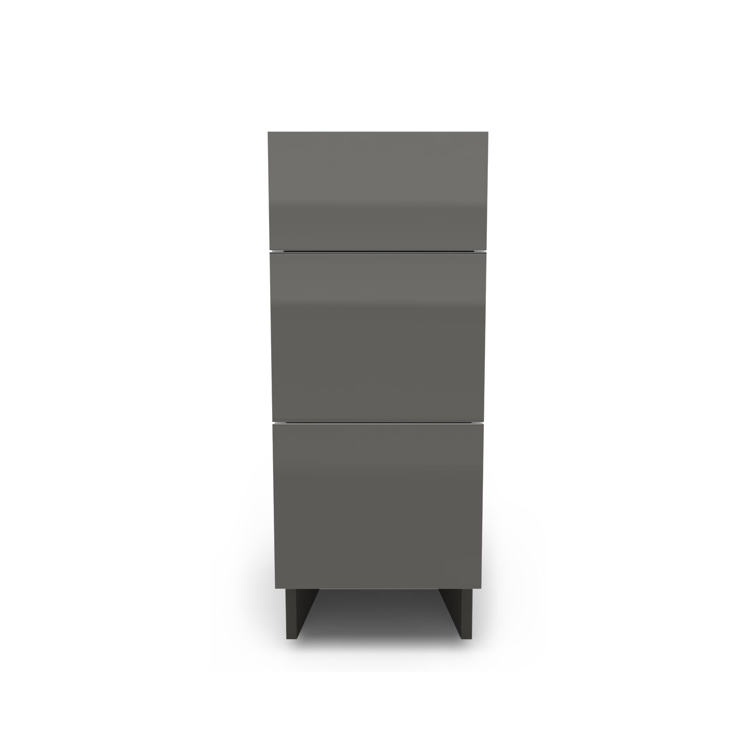 Meuble de cuisine bas - 3 tiroirs fini lustré