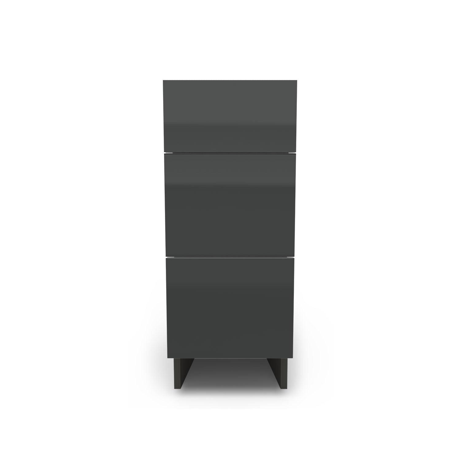 Meuble de cuisine bas - 3 tiroirs fini lustré