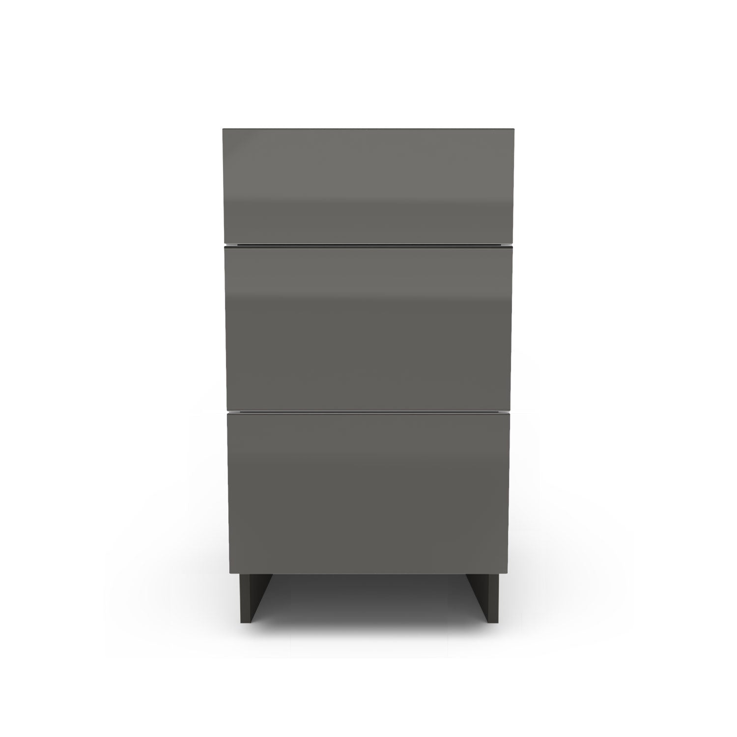 Meuble de cuisine bas - 3 tiroirs fini lustré