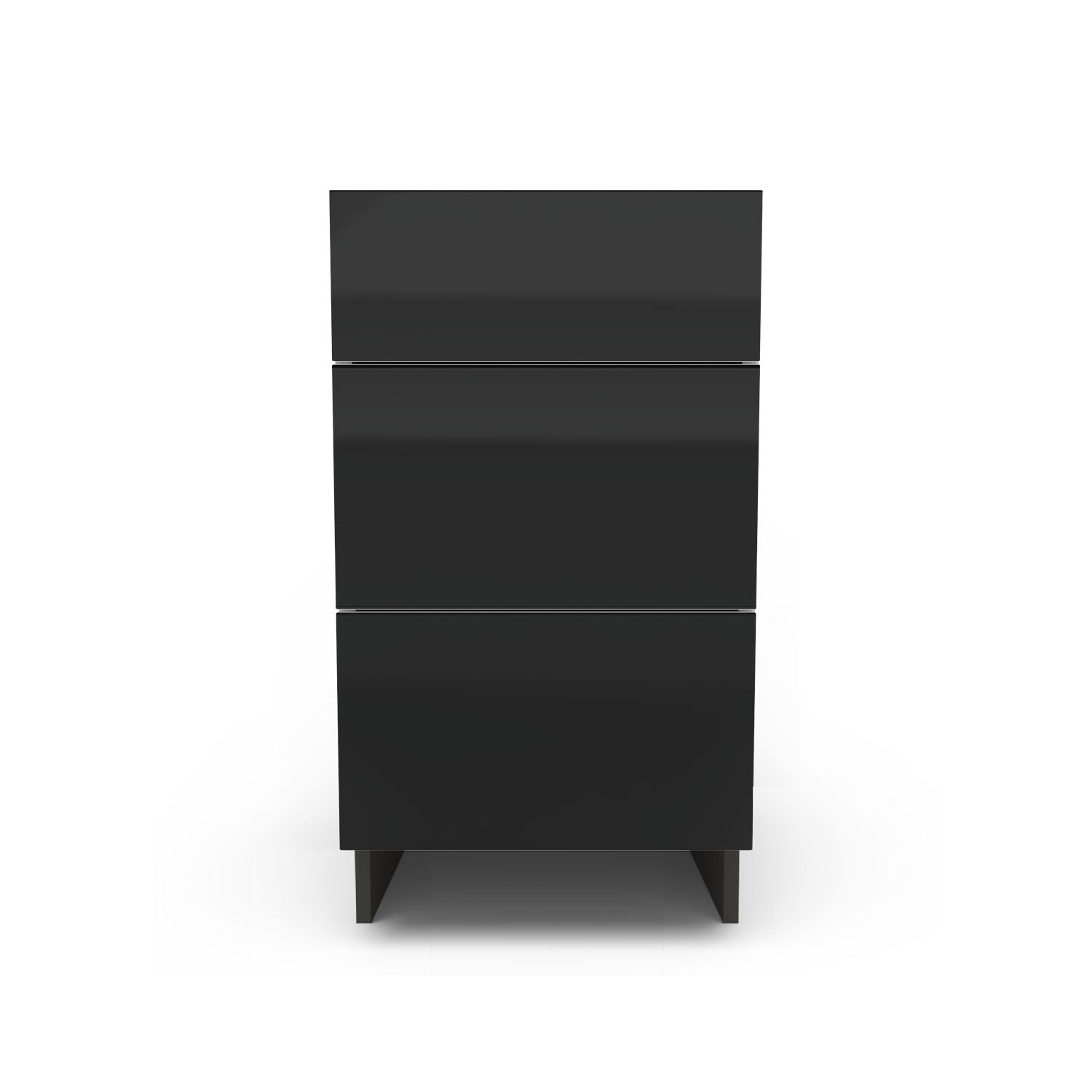Meuble de cuisine bas - 3 tiroirs fini lustré