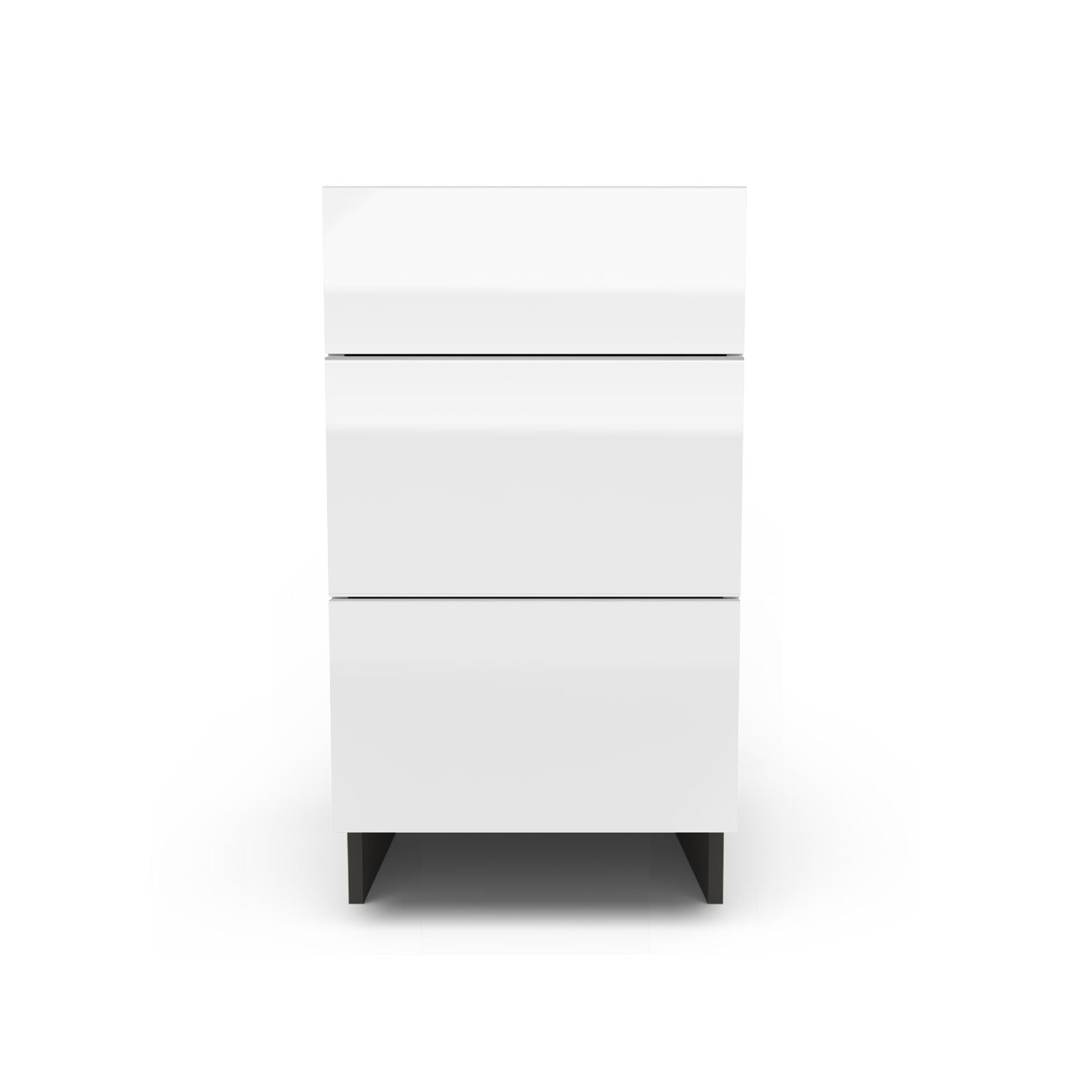 Meuble de cuisine bas - 3 tiroirs fini lustré