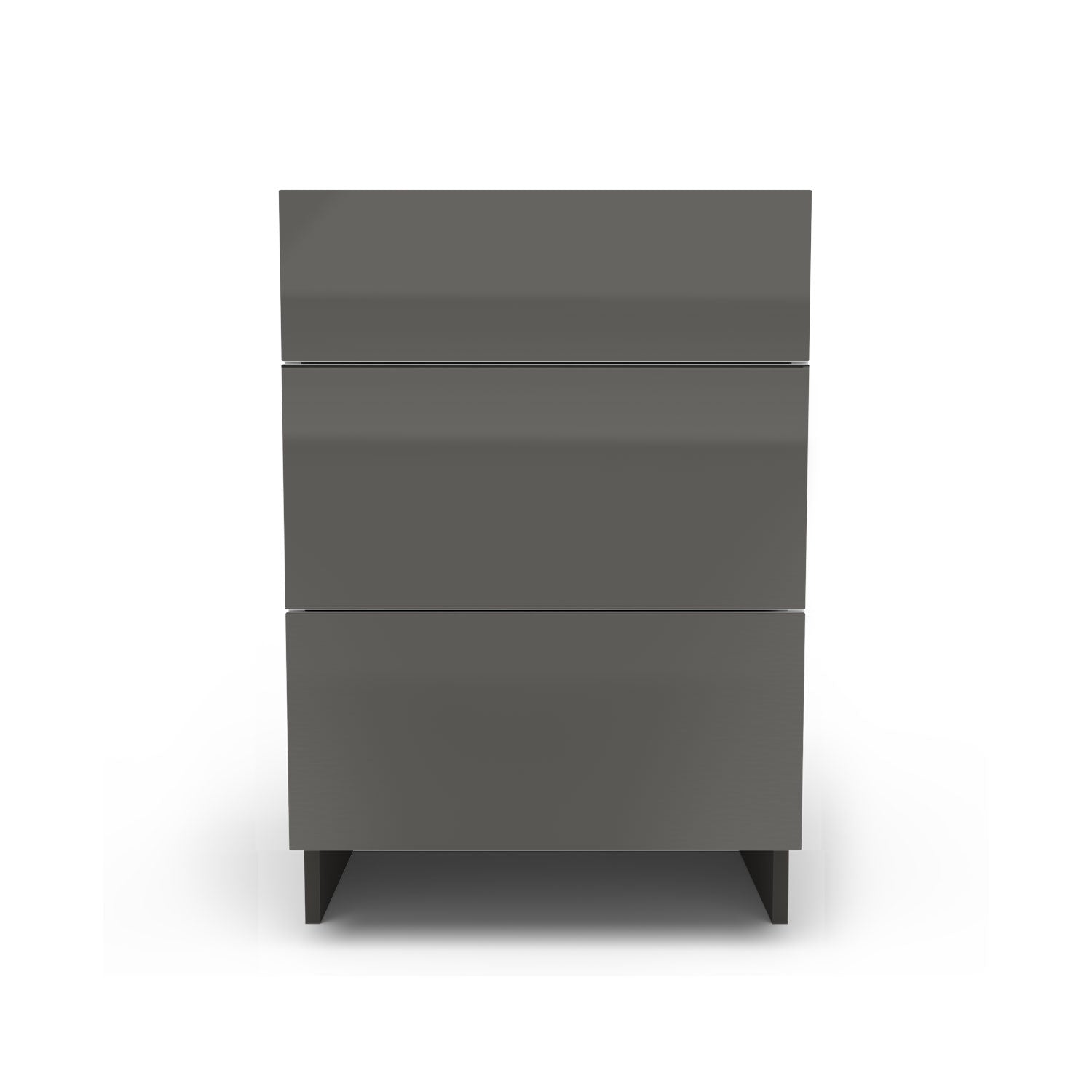 Meuble de cuisine bas - 3 tiroirs fini lustré