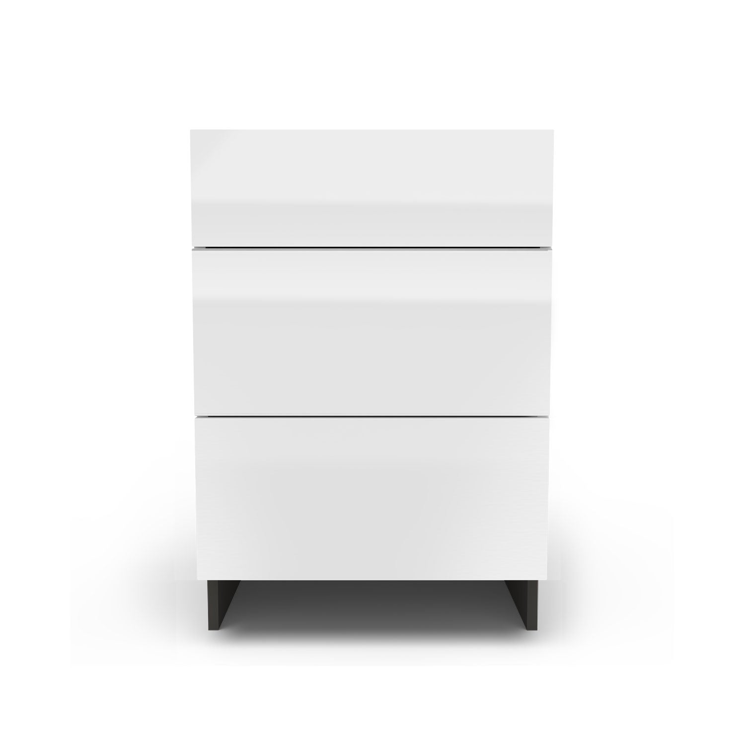Meuble de cuisine bas - 3 tiroirs fini lustré