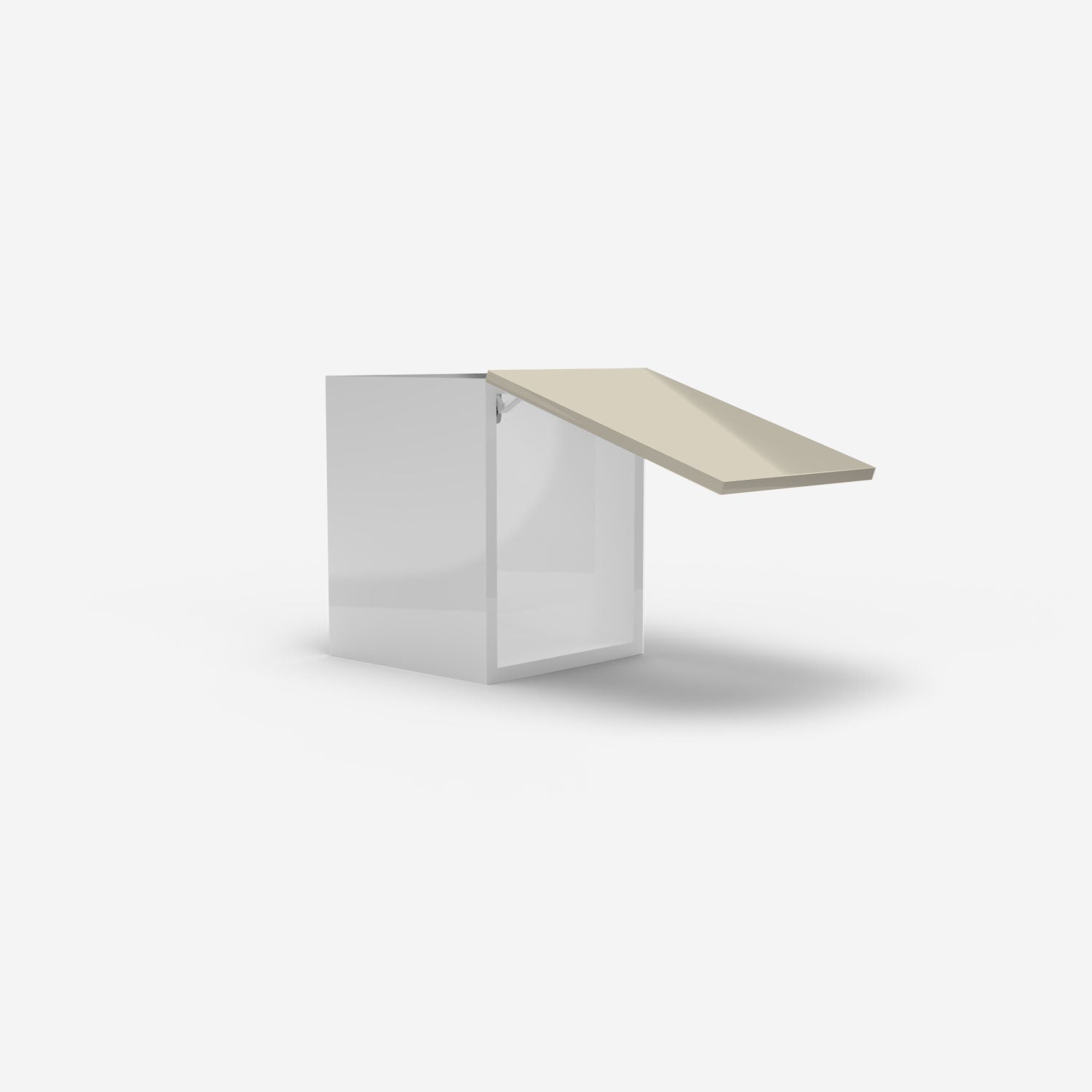 Meuble de cuisine haut - porte horizontale fini lustré