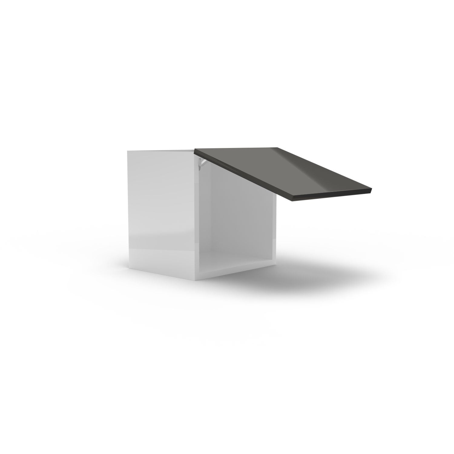 Meuble de cuisine haut - porte horizontale fini lustré