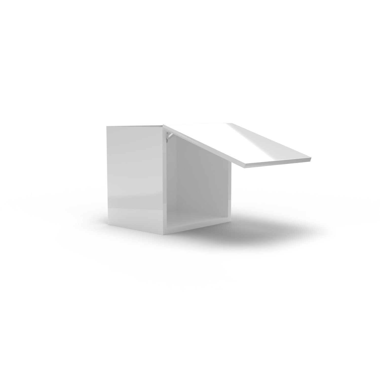 Meuble de cuisine haut - porte horizontale fini lustré