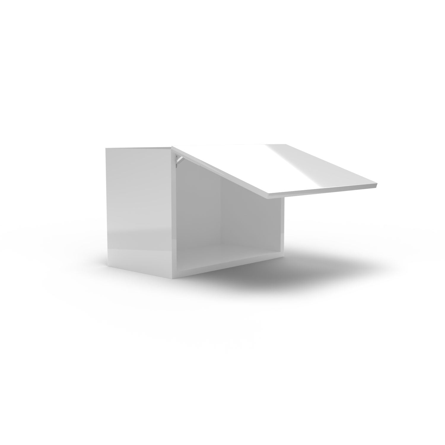 Meuble de cuisine haut - porte horizontale fini lustré