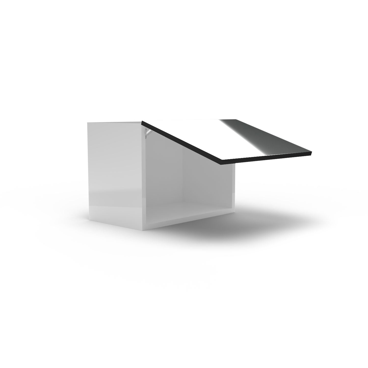 Meuble de cuisine haut - porte horizontale fini lustré