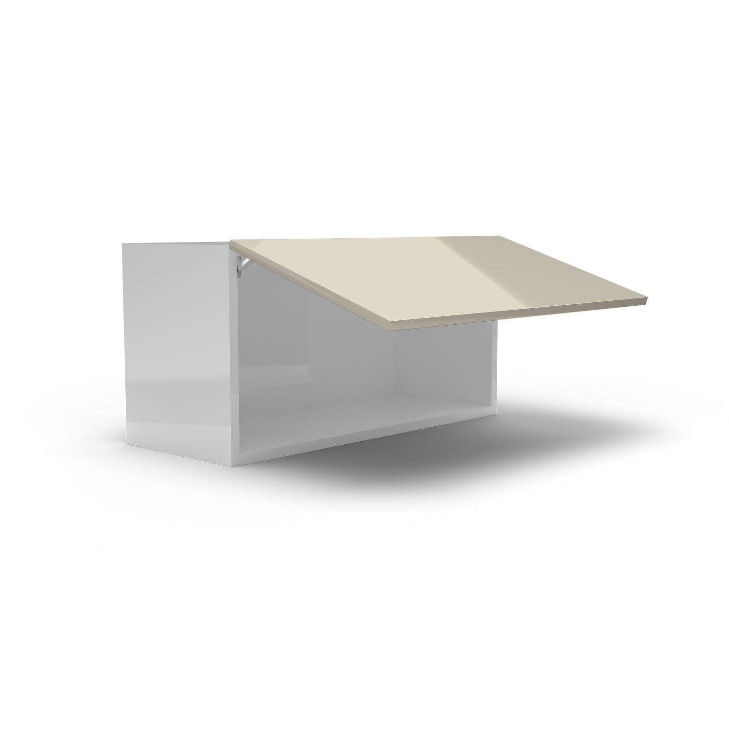 Meuble de cuisine haut - porte horizontale fini lustré