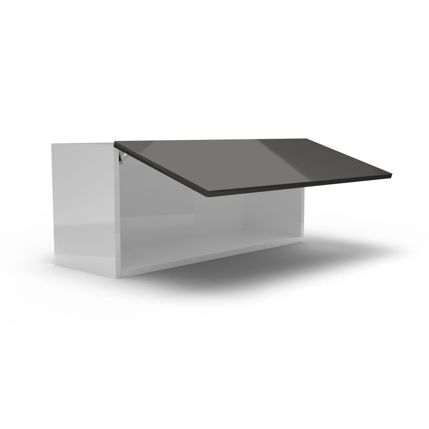 Meuble de cuisine haut - porte horizontale fini lustré