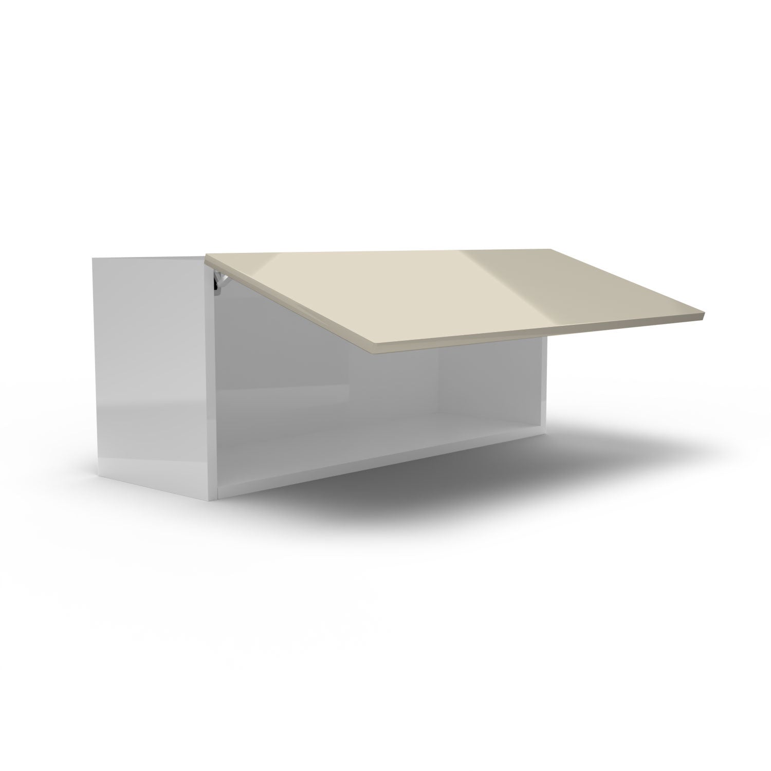 Meuble de cuisine haut - porte horizontale fini lustré