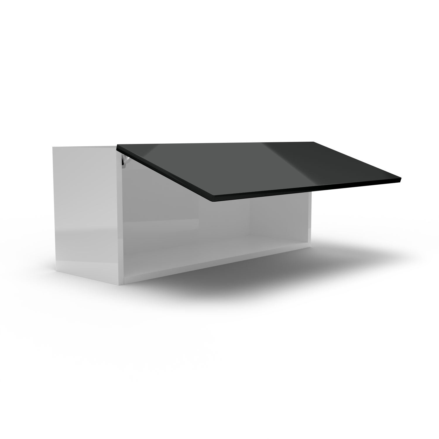 Meuble de cuisine haut - porte horizontale fini lustré