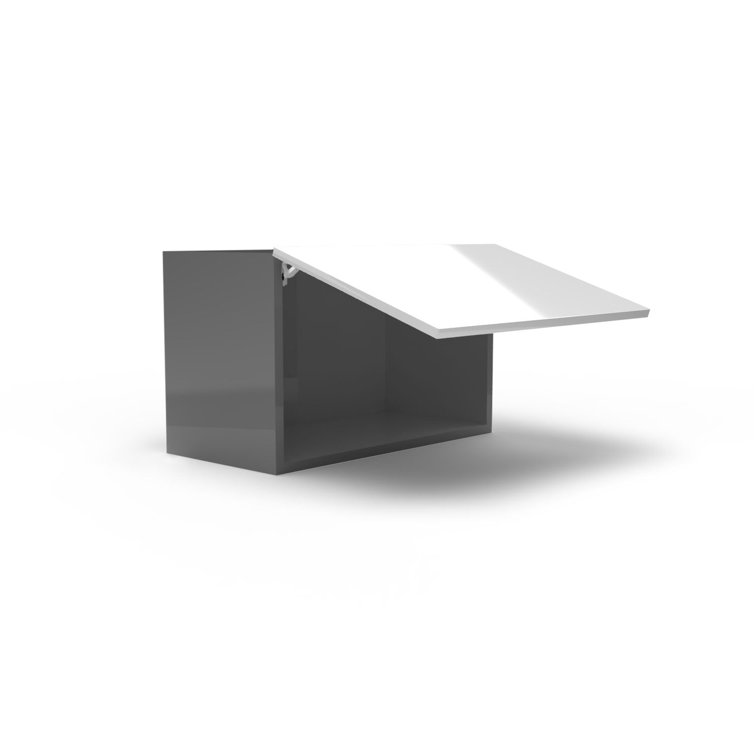 Meuble de cuisine haut - porte horizontale fini lustré