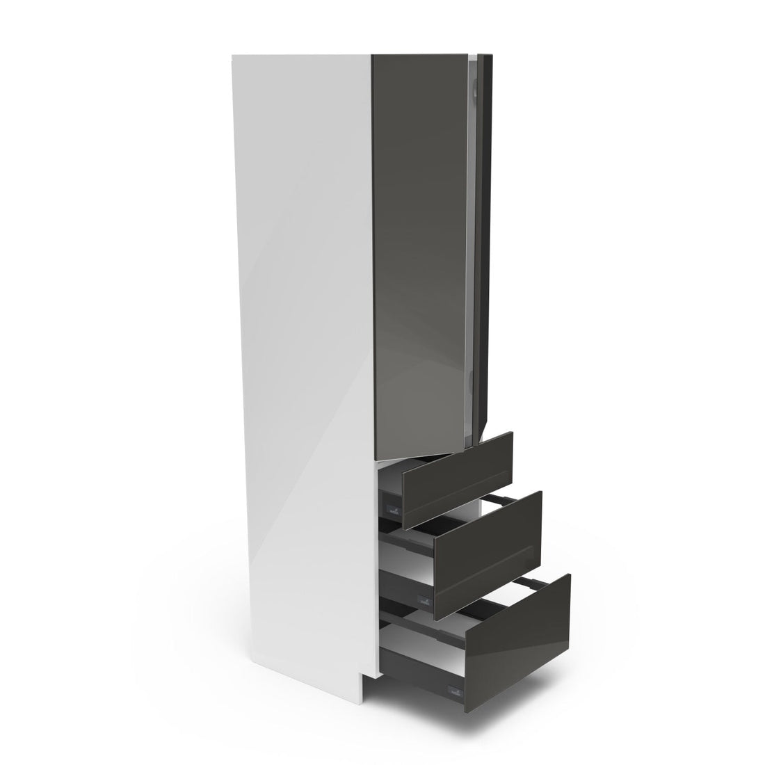 Meubles de cuisine pleine hauteur - porte / tiroir fini lustré