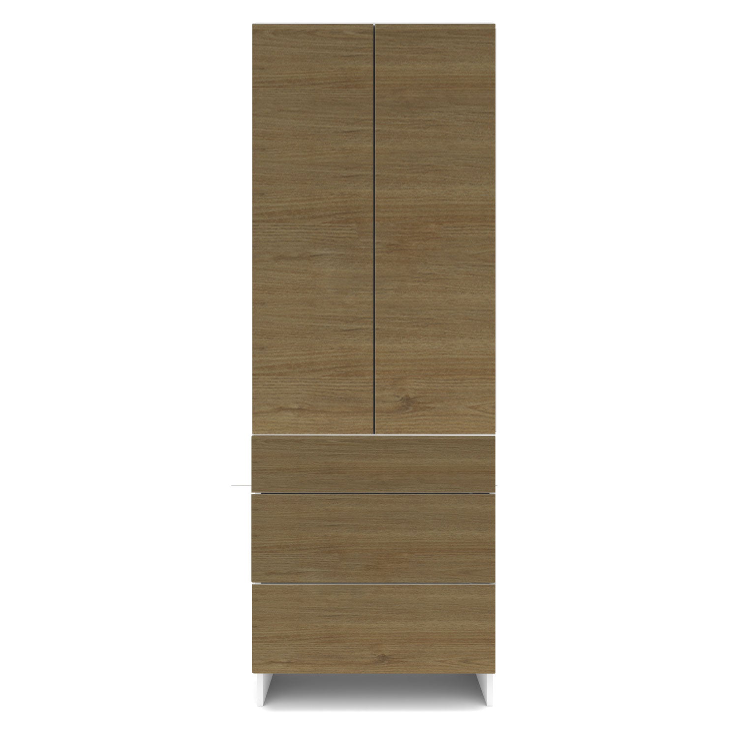 Meubles de cuisine pleine hauteur - porte / tiroir fini bois