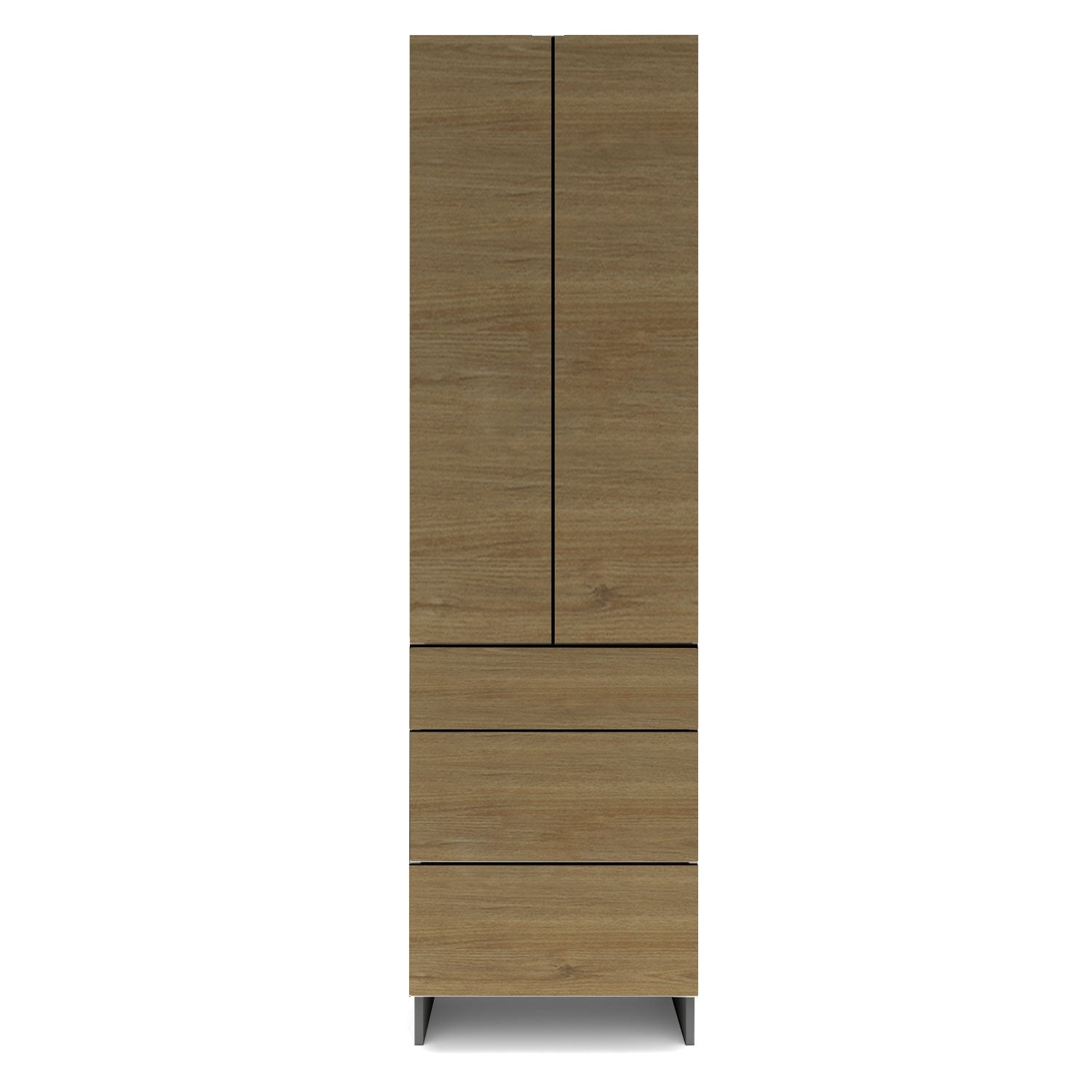 Meubles de cuisine pleine hauteur - porte / tiroir fini bois
