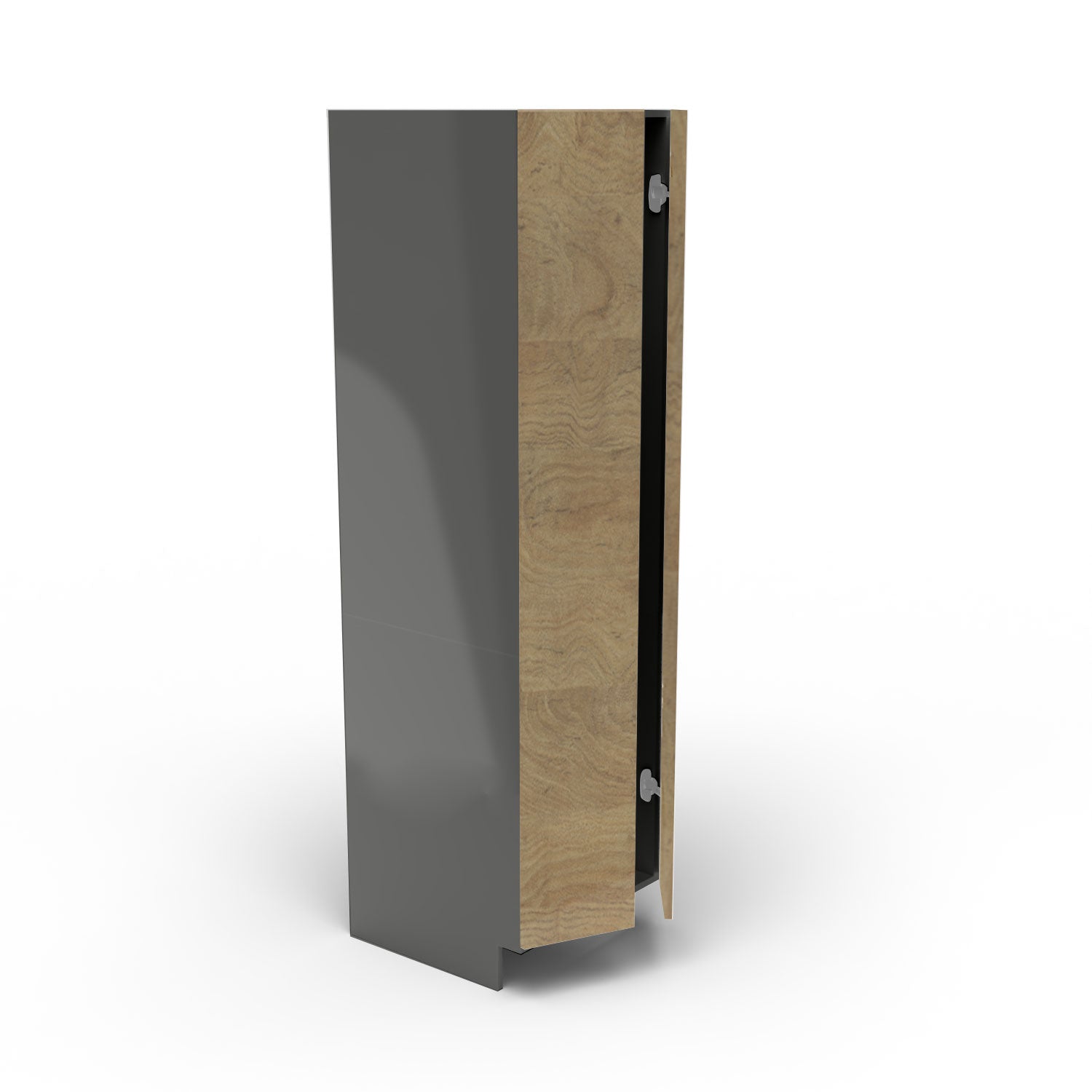 Meubles de cuisine pleine hauteur - porte fini bois