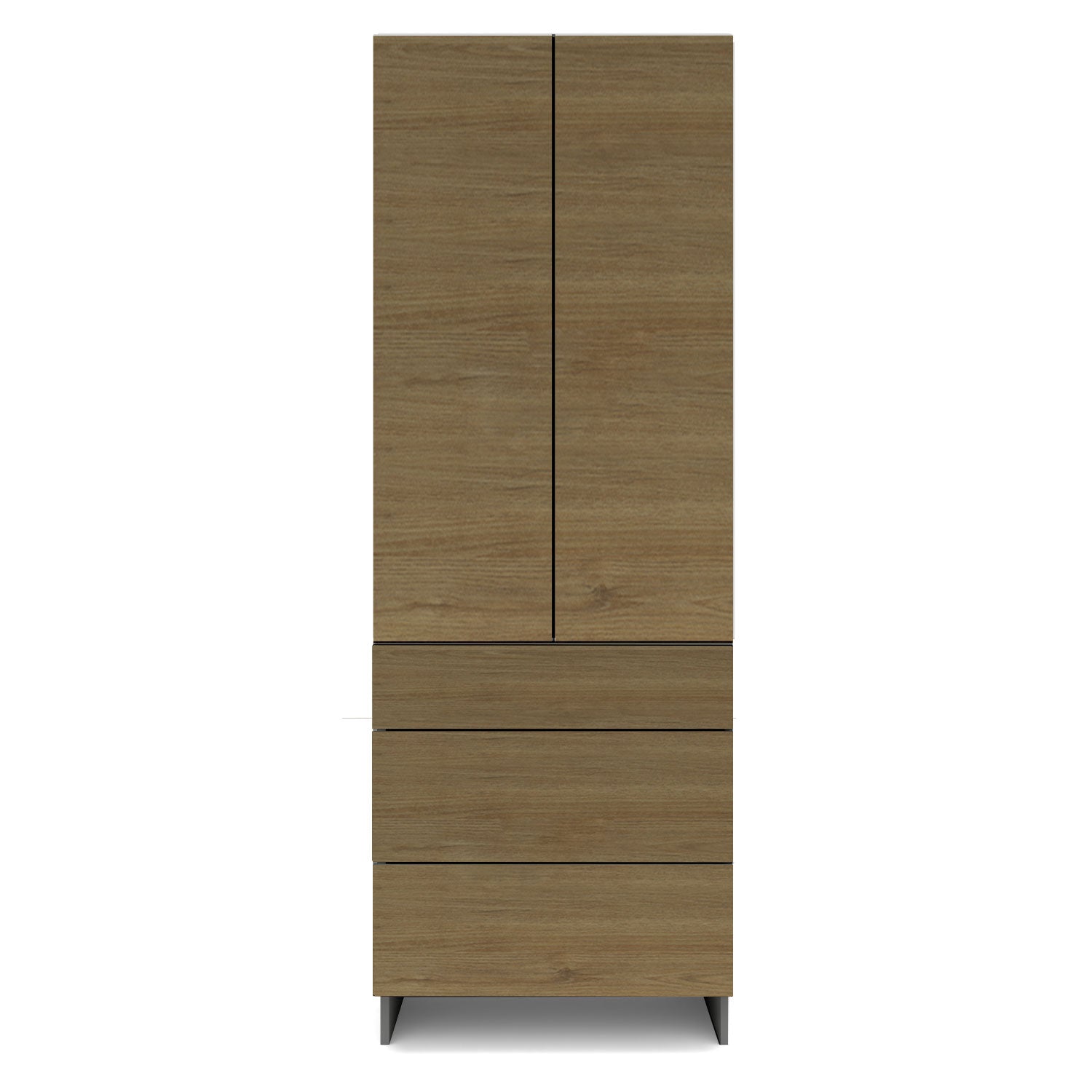 Meubles de cuisine pleine hauteur - porte / tiroir fini bois