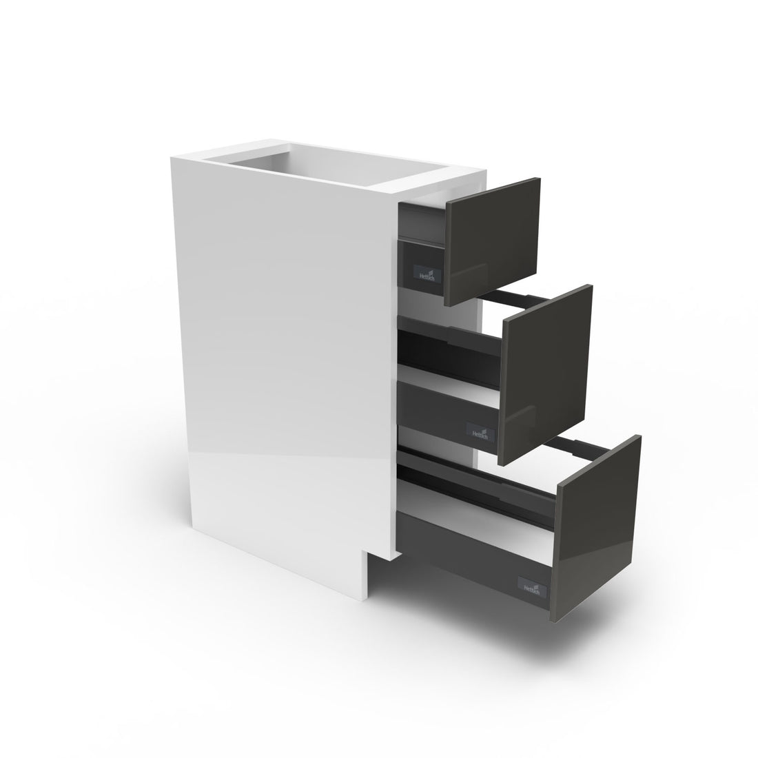 Meuble de cuisine bas - 3 tiroirs fini lustré