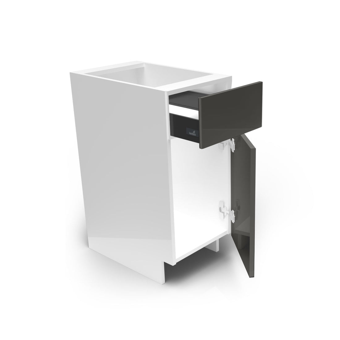 Meubles de cuisine bas - Poubelle fini lustré