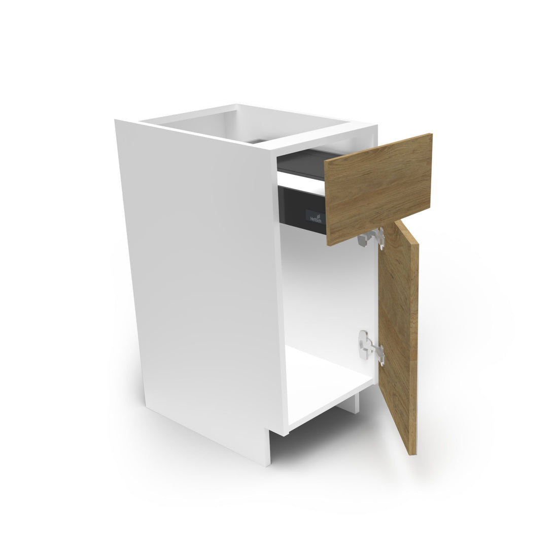 Meubles de cuisine bas - Poubelle fini bois