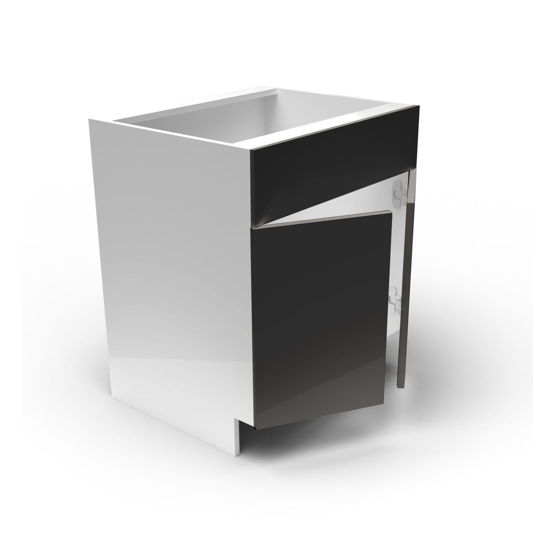 Meubles de cuisine bas - Évier fini lustré