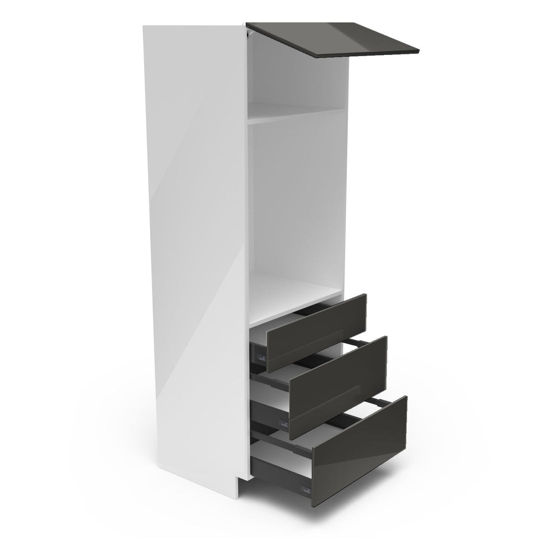 Meubles de cuisine pleine hauteur - four fini lustré